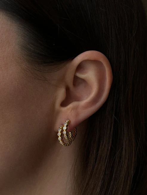 Alba Crystal earrings - Goldplated (Kopi)